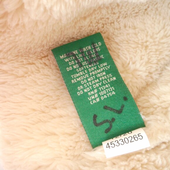 LL Bean Toddler Size 2T - 4T Blue Fleece Pom Hat Chin-Strap Warm Sherpa Lined - Picture 6 of 8